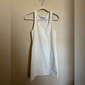 SPRWMN city‎ tank mini dress sz medium racerback off - white